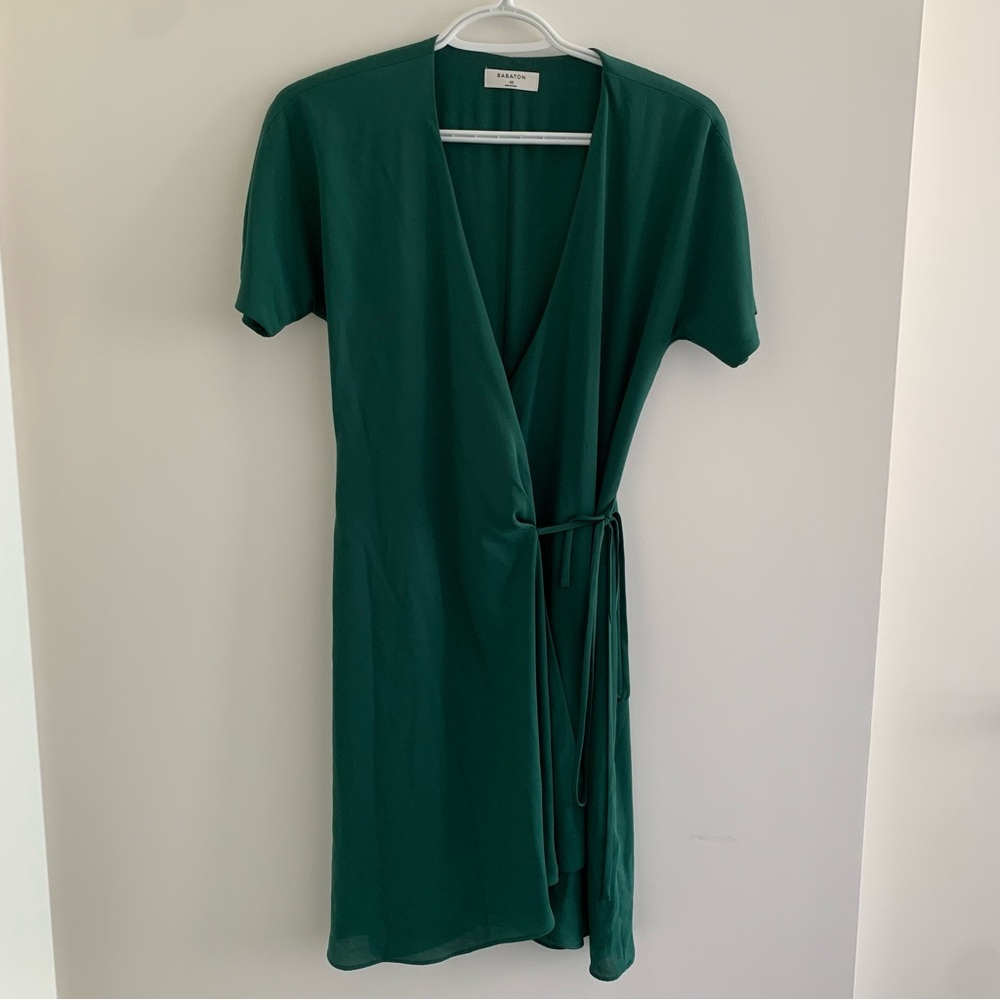 BABATON wrap dress, green